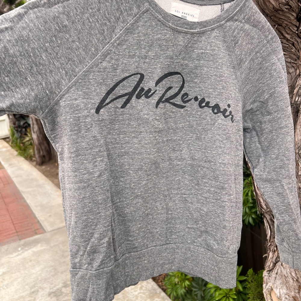 Sol Angeles Light Gray Knit Top